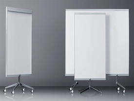 Lintex M3 Mobil Whiteboard/Flip-Over Tavle Hvid 196h x 72,5b cm Keramisk Emalje