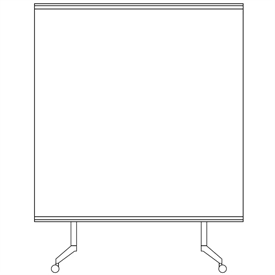 Lintex M3 Mobil Whiteboardtavle Hvid 196h x150,5b cm Keramisk Emalje